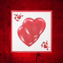 Simple coeur rouge sur Heureuse Sainte-Valentin bl