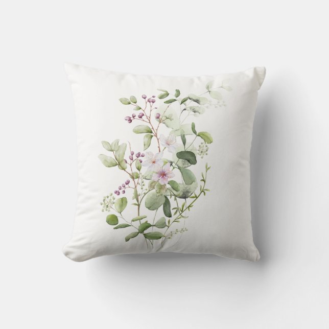 Housse de Coussin Botanique à l'Esthétique Douce e (Recto)