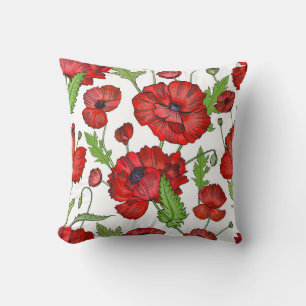 Housse de Coussin Décorative en Tapisserie Fleur d