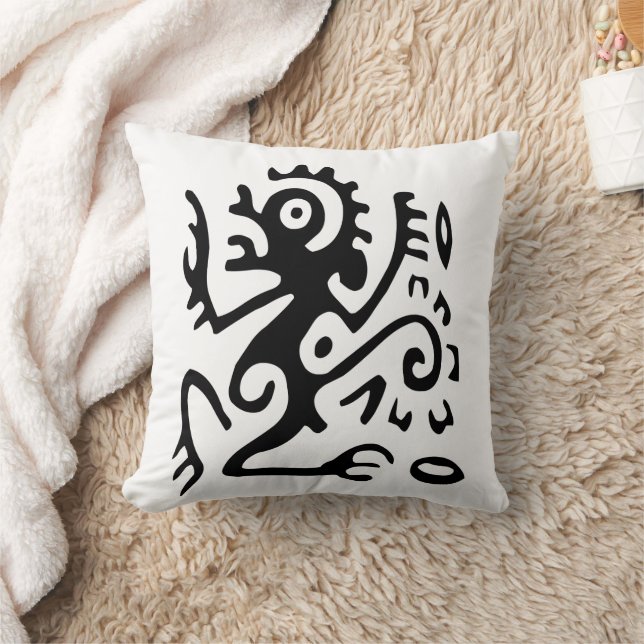 Housse de coussin jetable d'art tribal abstrait (Couverture)