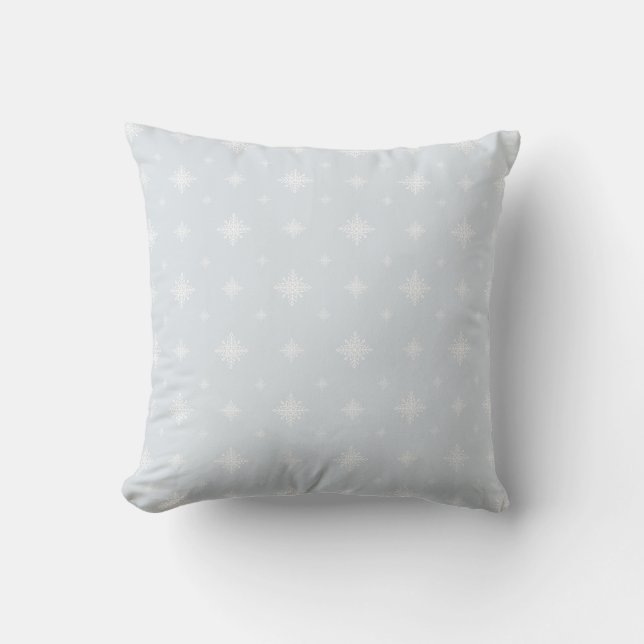 Housse de coussin jetable flocon de neige en argen (Recto)