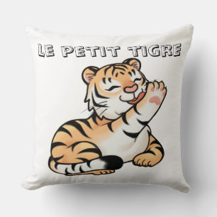Housse de Coussin Kawaii avec Adorable Tigre