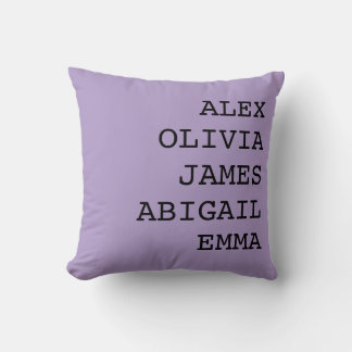 Housse de coussin personnalisée au nom de famille