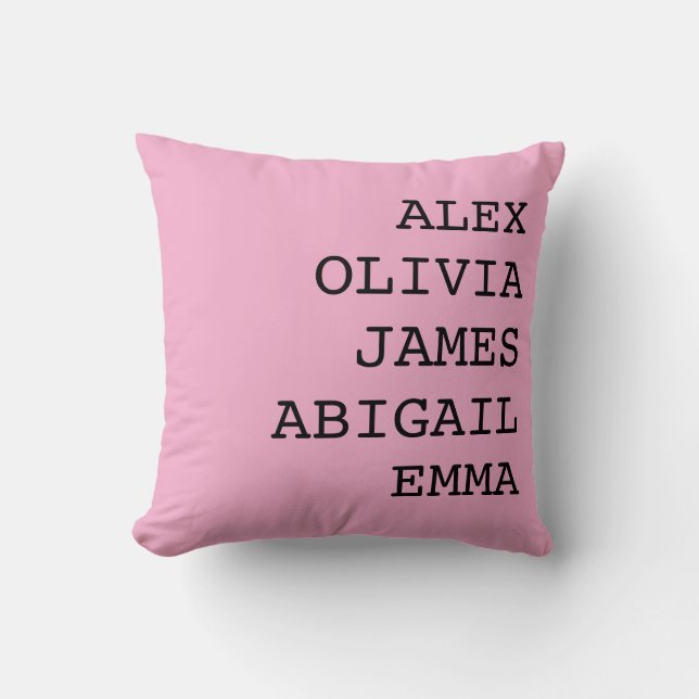 Housse de coussin personnalisée au nom de famille (Recto)