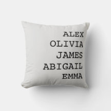 Housse de coussin personnalisée au nom de famille