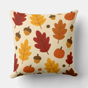 Housse de coussin style aquarelle citrouille 