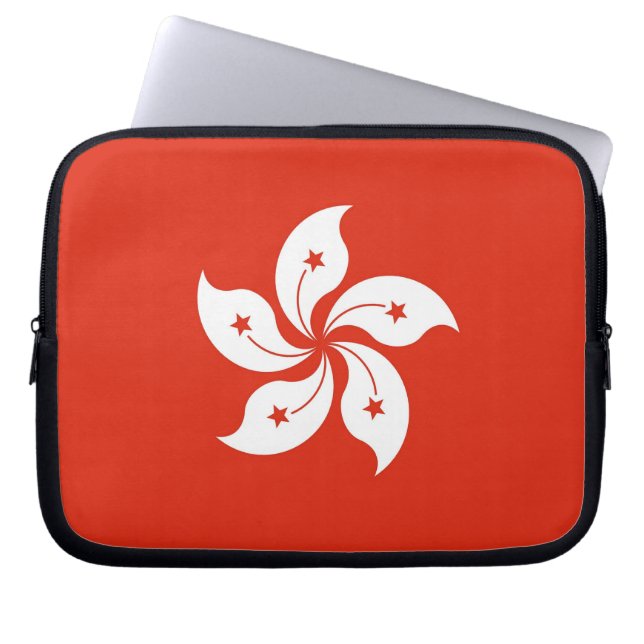 Housse d'ordinateur portable Drapeau Hong Kong (Devant)