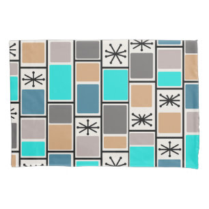 Housse D'oreillers 1950 L'Âge Atomique Rectangle Starbursts