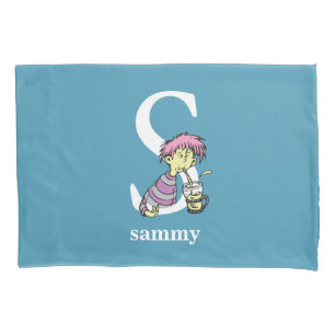 Housse D'oreillers ABC du Dr Seuss : Lettre S - Blanc Ajouter votre