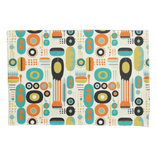 Housse D'oreillers Abstract Pattern Colorful Retro Mid Century Modern