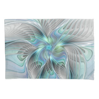 Housse D'oreillers Abstrait Bleu Vert Papillon Imaginaire Fractal Art