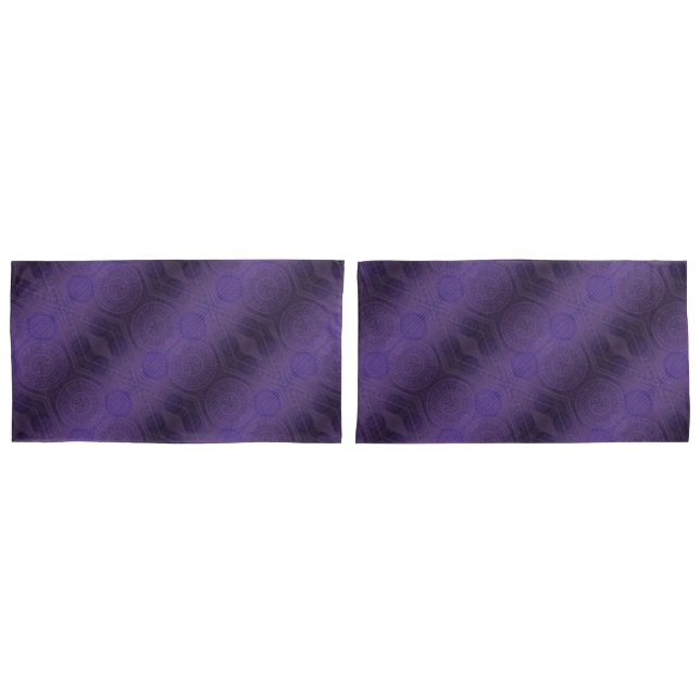Housse D'oreillers Acceptation | Médaillons de méditation violette (devant-Set)