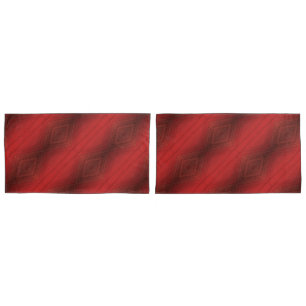 Housse D'oreillers Acceptation Motif de Boho Eclectique Rouge