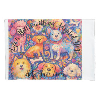 Housse D'oreillers Adopted Dog Theme PillowCase - 20" X 30"