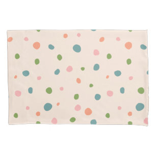 Housse D'oreillers Adorable mignon pois moderne rose bleu vert
