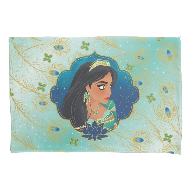 Housse D'oreillers Aladin| Profil latéral Jasmin Graphique (devant)