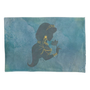 Housse D'oreillers Aladin Silhouette dorée de Jasmine