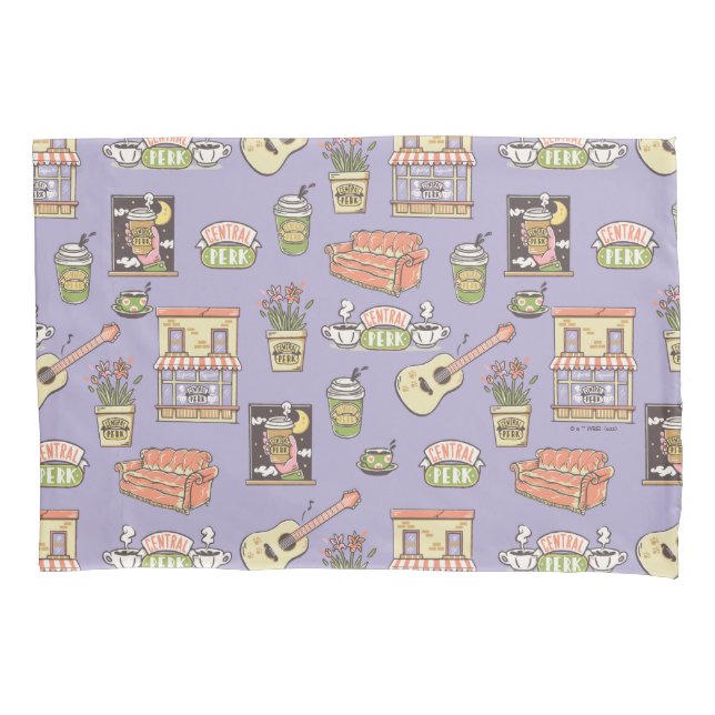 Housse D'oreillers AMIS™ | Motif d'icône violet (devant)