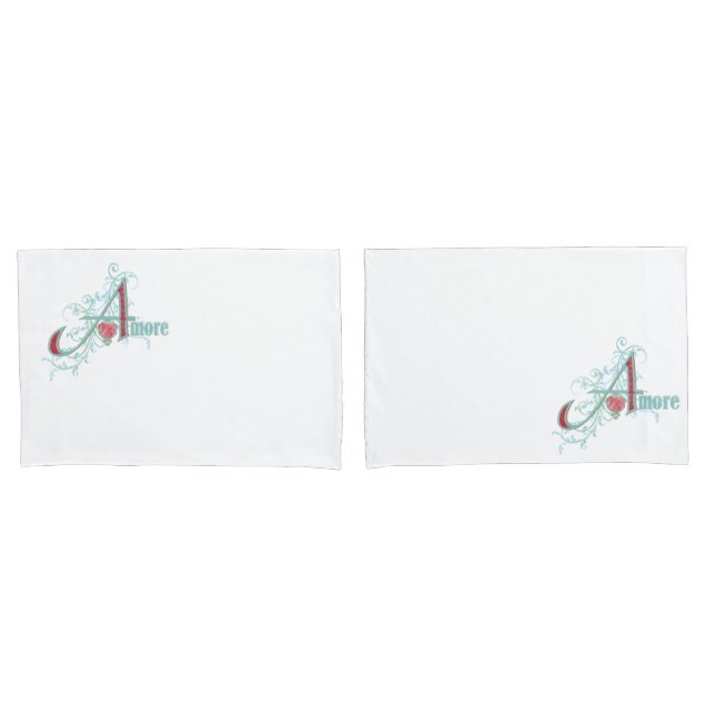 Housse D'oreillers AMORE - Amour - Oreillers (devant-Set)