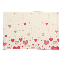 Amour, Coeurs, Valentines, Mariage - Pillowcase