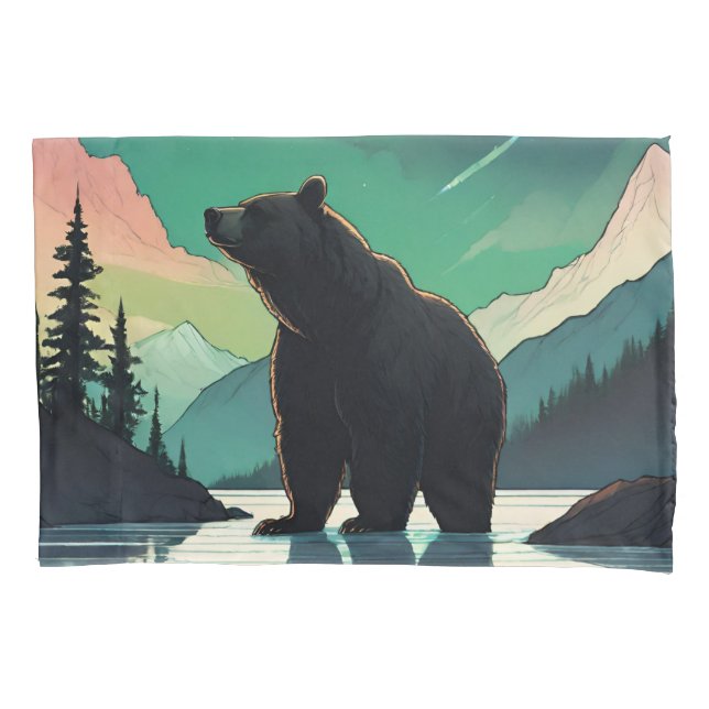 Housse D'oreillers Amphithéâtre aurore de l'ours grizzli du Juneau en (devant)