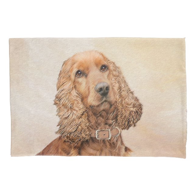 Housse D'oreillers Anglais Cocker Peinture Espagnole - Art Chien orig (devant)