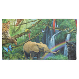 Housse D'oreillers Animals living together throw pillow