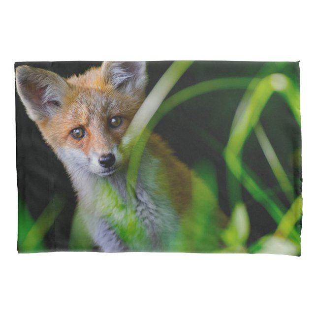 Housse D'oreillers Animaux de bébés cutest | Baby Red Fox (devant)