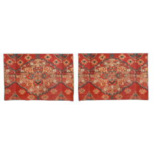 Housse D'oreillers Antique Rouge Perse Turc Kilim Rug