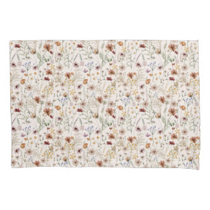 Housse D'oreillers Aquarelle Boho motif floral