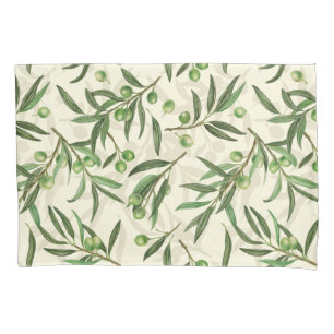 Housse D'oreillers Aquarelle des branches d'olive