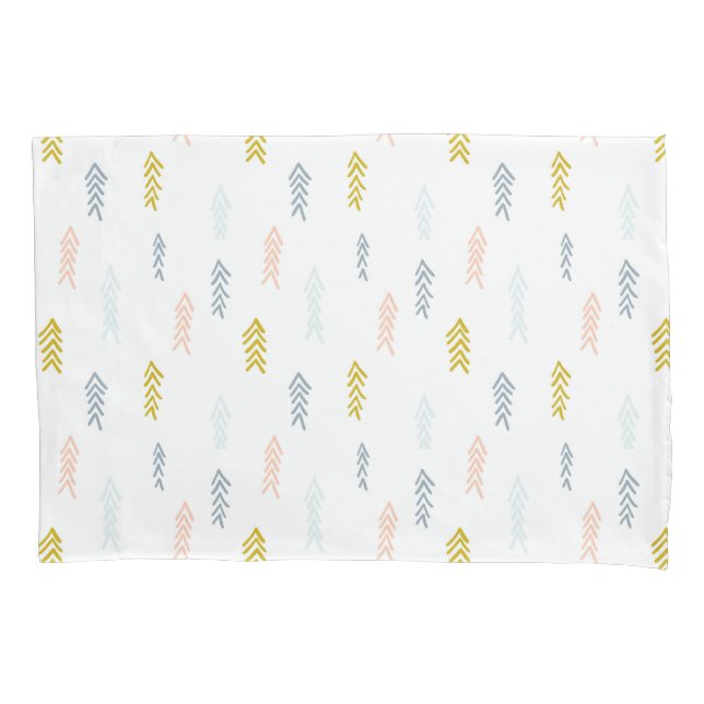 Housse D'oreillers Aquarelle douce Chevron Motif (devant-gauche)
