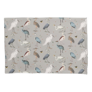 Housse D'oreillers Aquarelle Heron Bird Egret Nature Motif