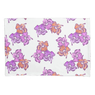 Housse D'oreillers Aquarelle Hibiscus Hawaiian Floral Reversible