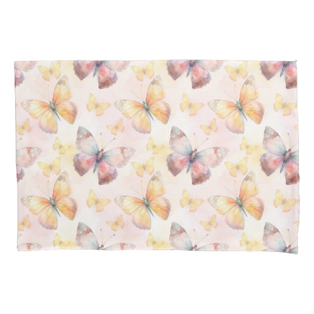 Housse D'oreillers Aquarelle Papillon Whimsy (devant)