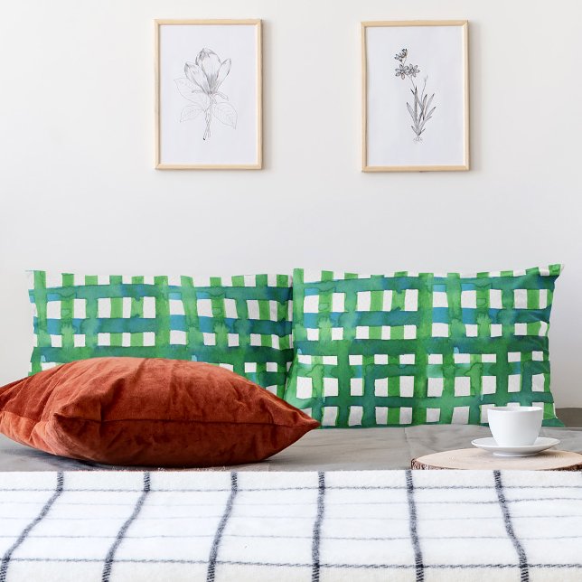 Housse D'oreillers Aquarelle - vert (Créateur téléchargé)