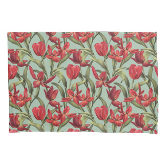 Housse D'oreillers Aquarelle verte Cameo Coque Coussin Floral