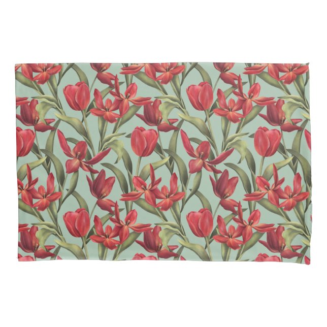 Housse D'oreillers Aquarelle verte Cameo Coque Coussin Floral (devant)