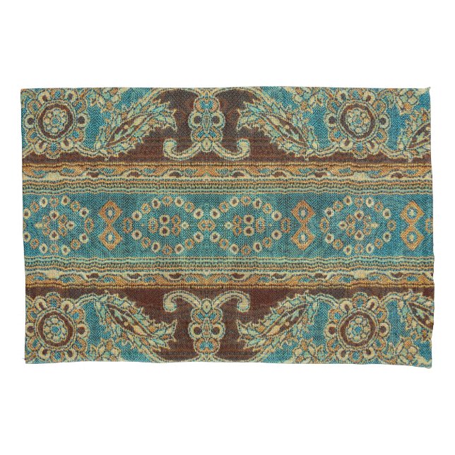 Housse D'oreillers Arabesque Fabric Paisley Oriental Design (devant)