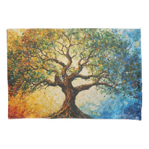 Housse D'oreillers Arbre de connaissances - Peinture à l'huile