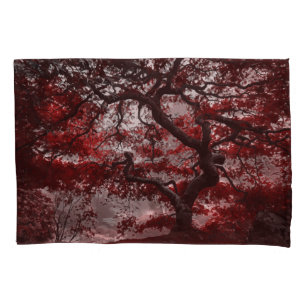 Housse D'oreillers Arbre rouge en fleurs de cerisiers