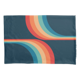 Housse D'oreillers Arcs colorés de style rétro