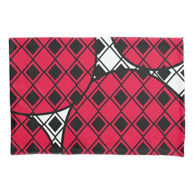 Housse D'oreillers Arlequin en Blob Rose (devant)