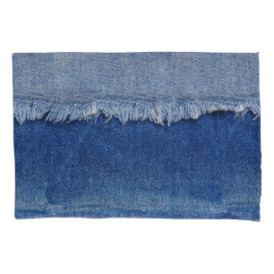 Housse D'oreillers Arrière - plan de tissu Denim Jeans déchiré
