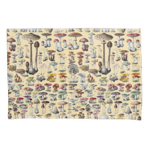 Housse D'oreillers Art botanique cottagecore vintage de champignons f