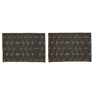 Housse D'oreillers Art Décoratif vintage Motif Floral Bleu rose