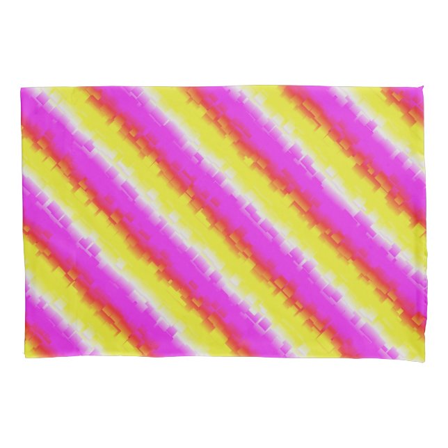 Housse D'oreillers Artdeco rose Jaune Artdeco Arc-en-ciel rayures (devant)