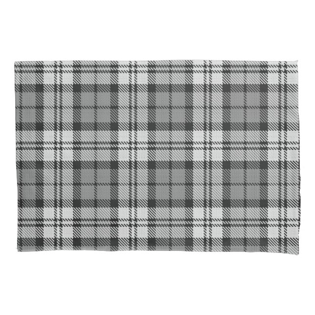 Housse D'oreillers Ash Grey Blackwatch Campbell Tartan Plaid (devant)