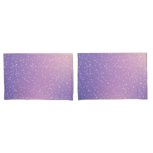 Housse D'oreillers Astrologie Violet rose Aura Étoiles Constellation