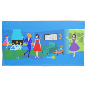 Housse D'oreillers Atomique Palm Springs Cocktail Party Pillowcase